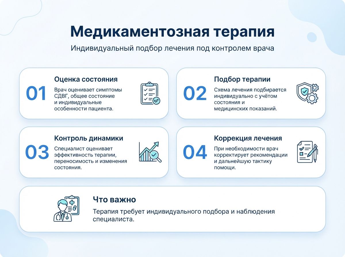 Лечение СДВГ в Белгороде у детей и взрослыхинфографика